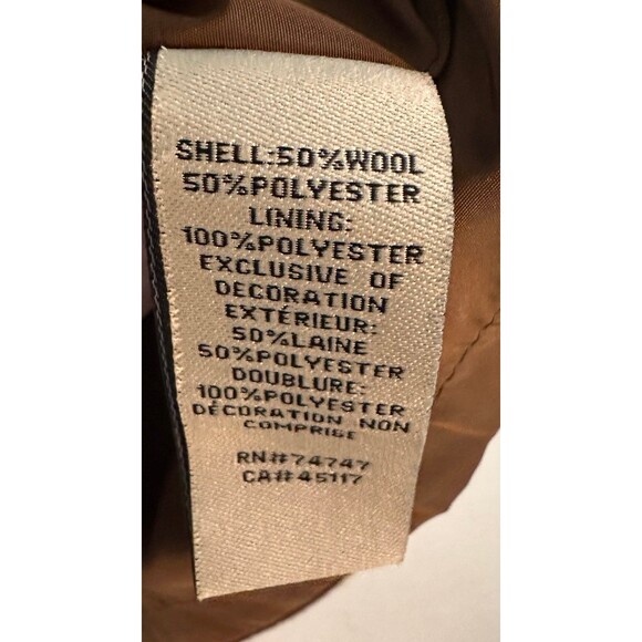 Bob Timberlake Women’s Brown 50% Wool Lined Zippered Skirt Size 14 - Picture 5 of 7